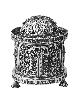 Brilliant Small Silver Special Round Shape Tzedaka , Tzedakah Boxes ,