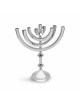 Menorah en aluminium argenté brillant à grands bras rotatifs, Gi de mariage juif