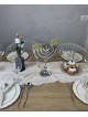 Menorah en aluminium argenté brillant à grands bras rotatifs, Gi de mariage juif