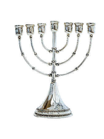 Menorah en argent sterling à sept branches, cadeaux de Hanoukka, Israël