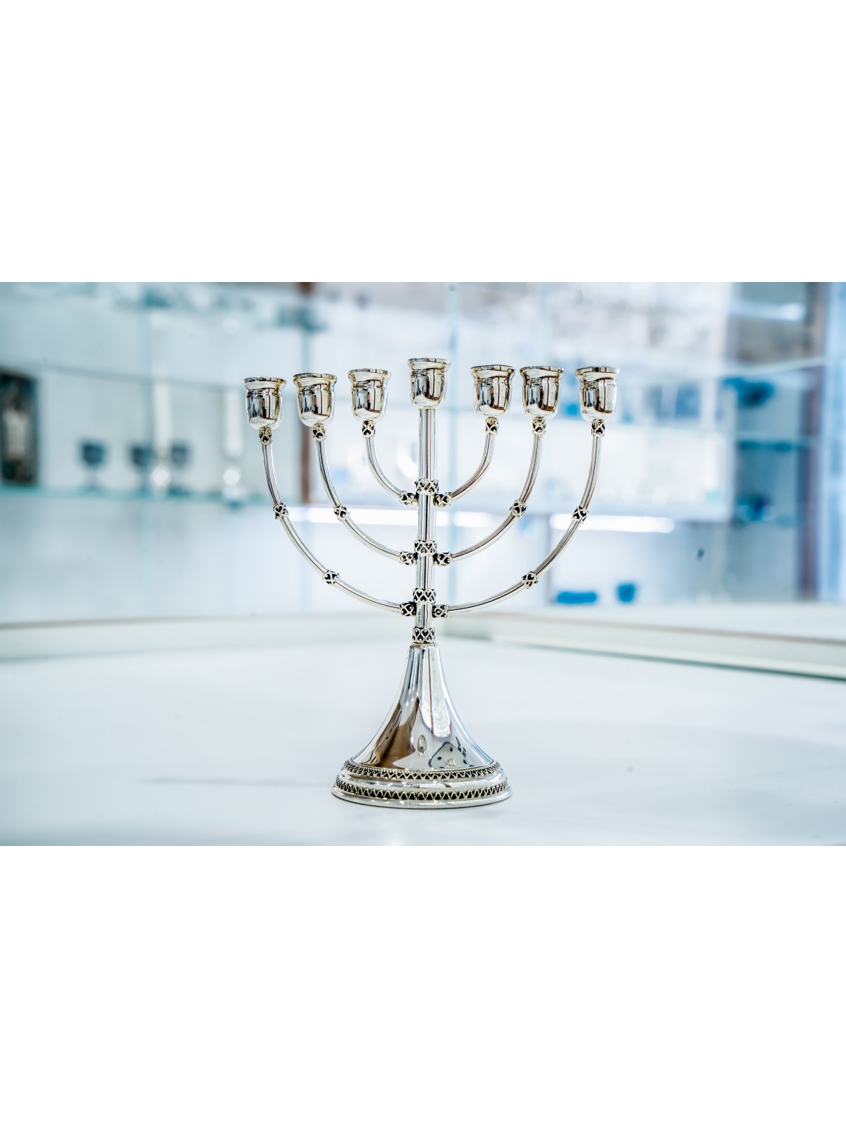Menorah en argent sterling à sept branches, cadeaux de Hanoukka, Israël