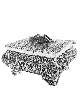 Royal Filigree Desgin Treasure Chest Square Tzedak , Boîtes Tzedakah ,