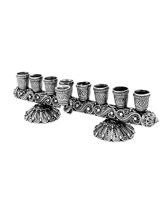 Multi-Purpose Vintage Style Filigree Hanukkiah and , Tu B'Av Gifts , I