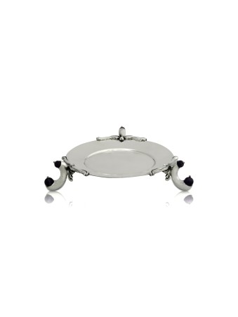Three Legged Amethyst Stones Tray , Tu B'Av Gifts , Israeli Judaica