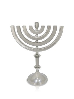 Kinetic Aluminum Hammered Hanukkah Menorah , Jewish Wedding Gifts , Is