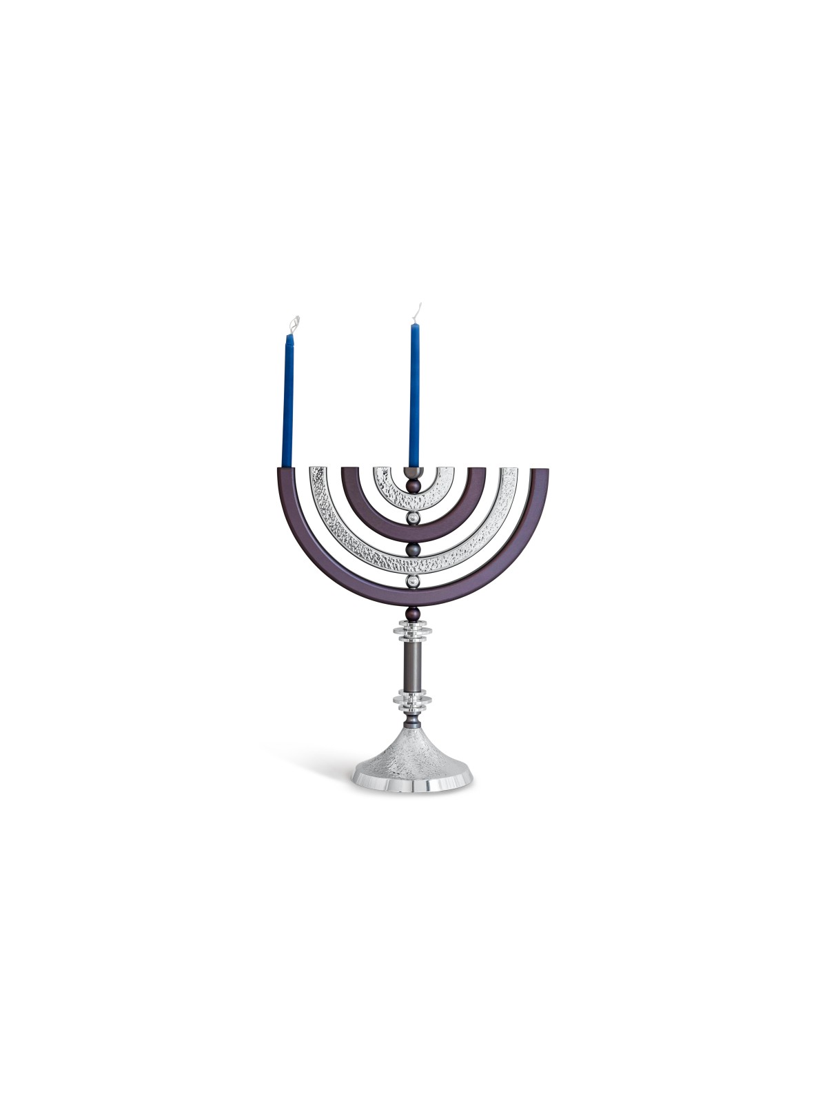 Kinetic Aluminum Hammered Hanukkah Menorah , Jewish Wedding Gifts , Is