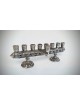 Traditional Filigree Hanukkiah with Shabbat Candle , Passover Gifts ,