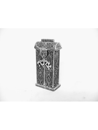 Petite Tzedakah en argent de forme carrée en filigrane, boîtes de Tzedakah,