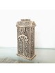 Small Filigree Design Square Shape Silver Tzedakah , Tzedakah Boxes ,
