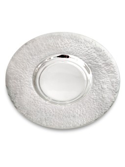 Grande plaque martelée en argent sterling pour Kiddouch C , Cadeaux Tu B'Av , I