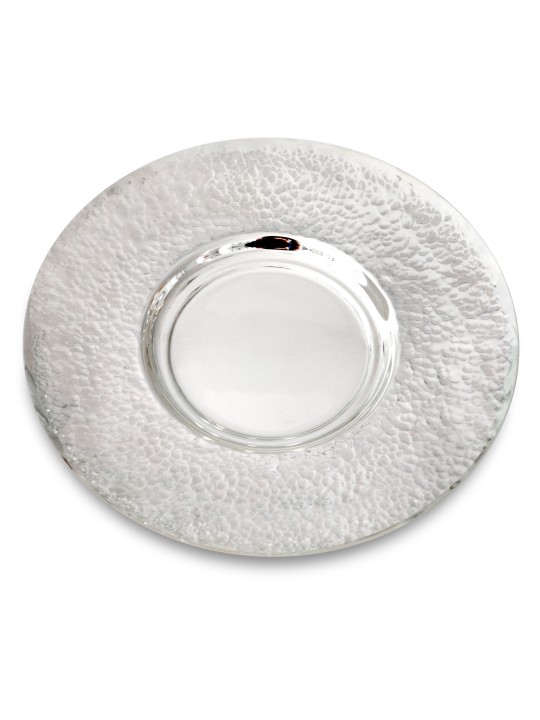 Large Sterling Silver Hammered Plate for Kiddush C , Tu B'Av Gifts , I
