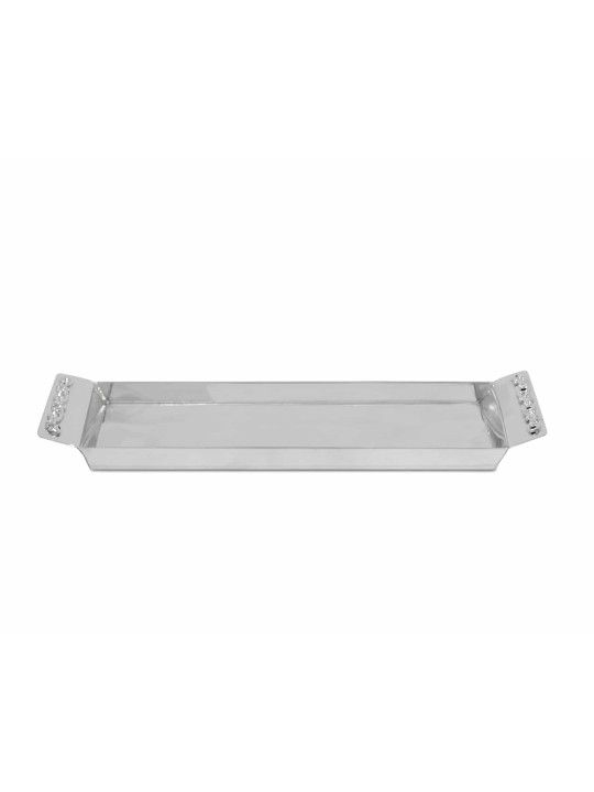 Plateau de bougeoirs lisses en argent sterling avec fili, cadeaux Tu B'Av, I