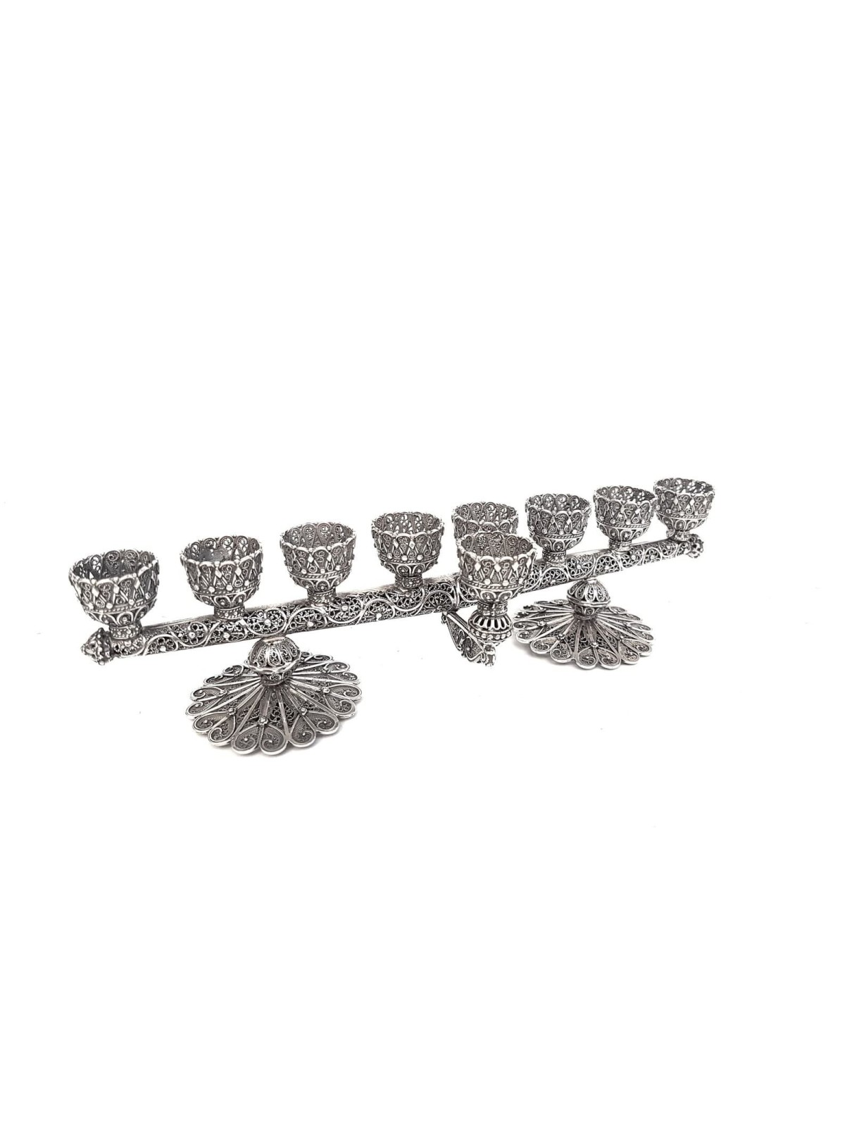 Menorah et bougeoir de Hanoukka en filigrane retourné, cadeaux Tu B'Av, I