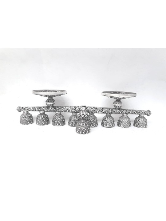 Flipping Filigree Hanukkah Menorah and Candle Hold , Tu B'Av Gifts , I