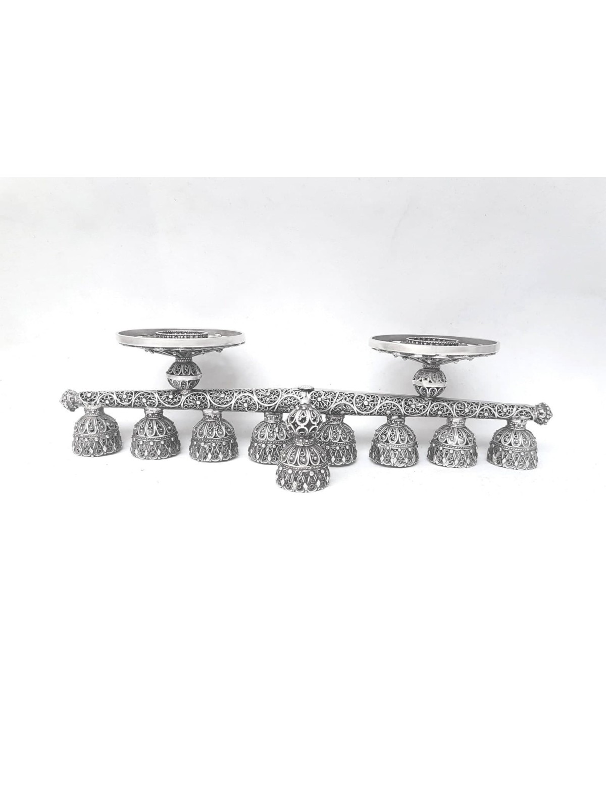 Menorah et bougeoir de Hanoukka en filigrane retourné, cadeaux Tu B'Av, I