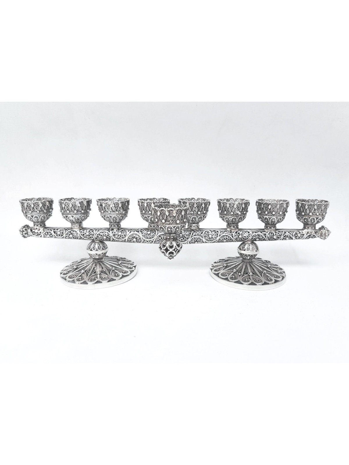 Menorah et bougeoir de Hanoukka en filigrane retourné, cadeaux Tu B'Av, I