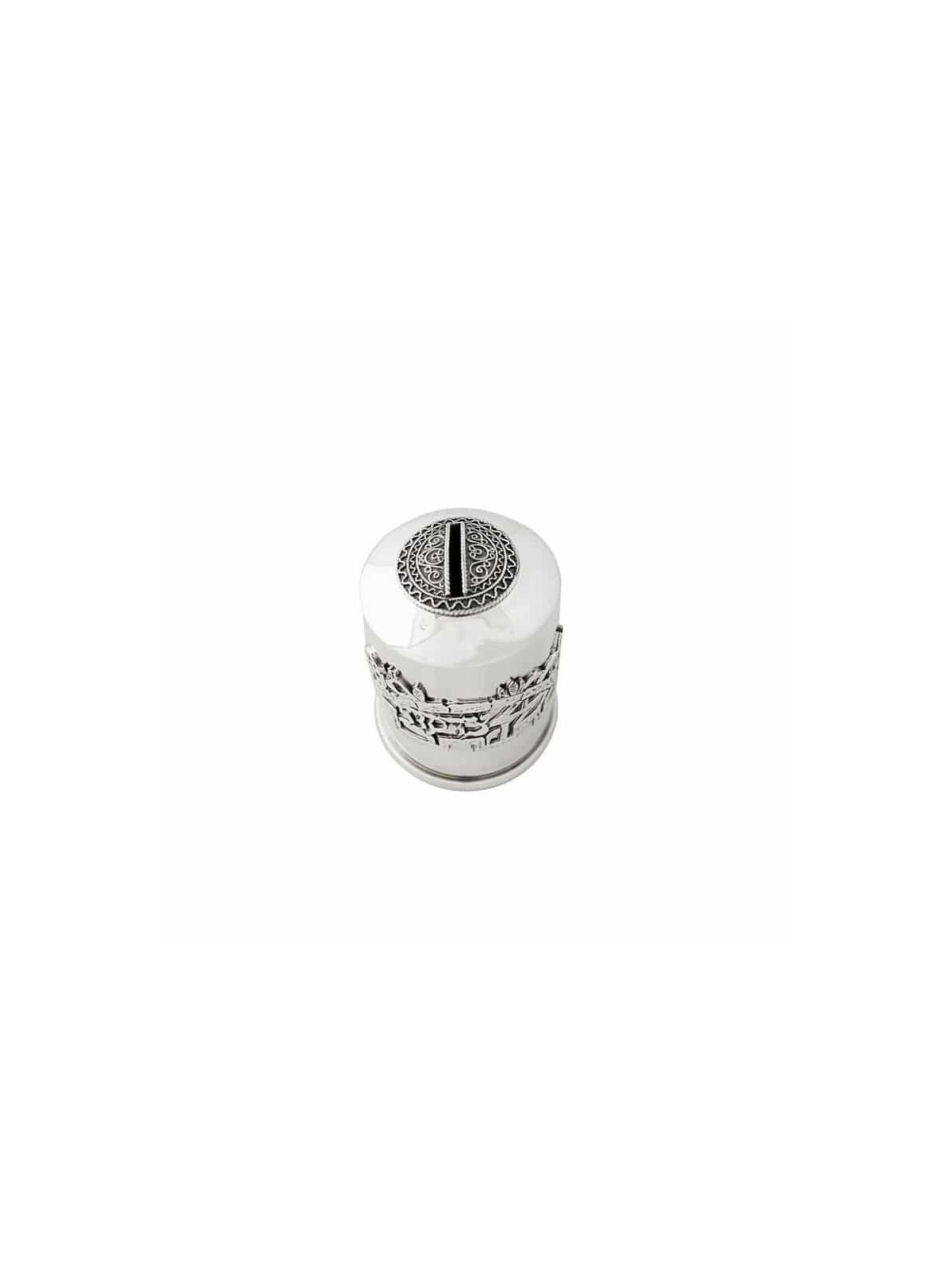 Boîte unique de Tzedakah de Jérusalem en argent sterling, boîtes de Tzedakah, Israël