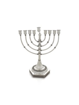 Hanukkah Menorah avec filigrane yéménite , Cadeaux Hanukkah , Jud israélien