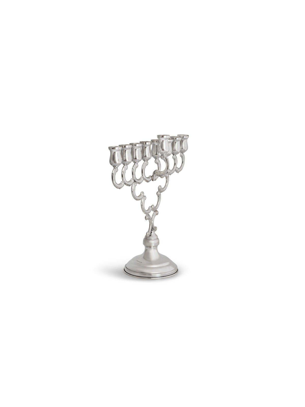 חנוכיית חנוכה וינטג' קטנה מכסף סטרלינג, אבשלום חדד, ישרא