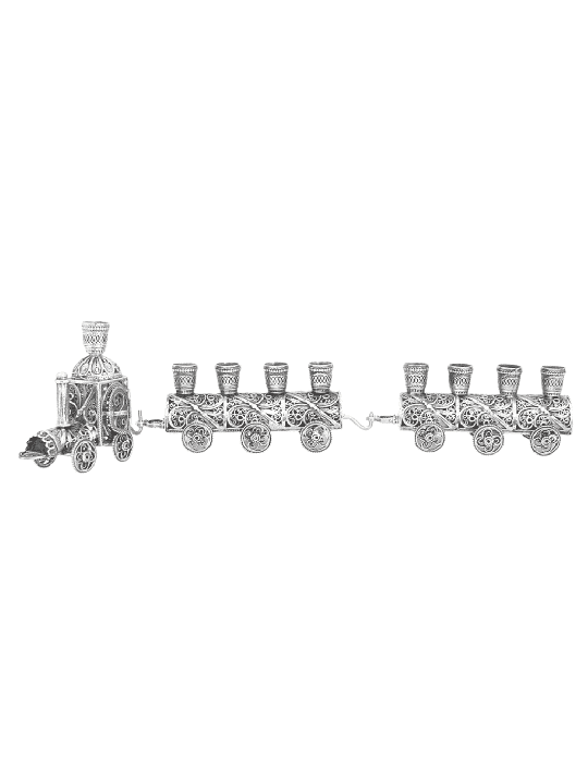 Menorah spéciale de Hanoukka en forme de petit train de St, cadeaux Tu B'Av, I