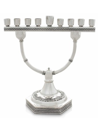 Chandeliers Menorah et Shabbat avec filig yéménite, argent sterling C