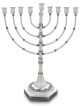 Menorah traditionnelle fabriquée en argent sterling, cadeaux de Hanoukka, Isra