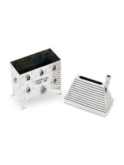 Old Building Shape Tzedakah Box with Chimney , Tzedakah Boxes , Israel