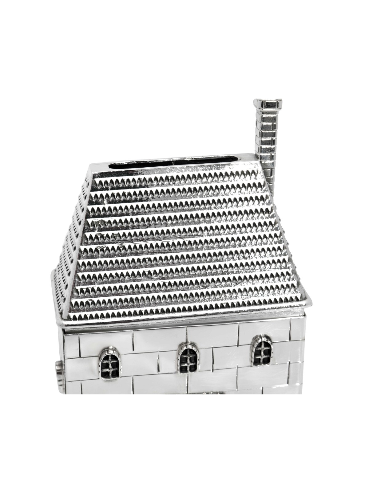 Old Building Shape Tzedakah Box with Chimney , Tzedakah Boxes , Israel