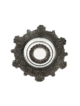 Plat de Kiddouch traditionnel en argent décoré en filigrane, cadeaux de Tu B'Av, I