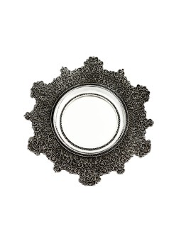 925 Sterling Silver Plate for Kiddush with Filigre , Tu B'Av Gifts , I
