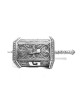 Énorme argent sterling Hanukkah Filigree Dreidel Wit , Dreidels , Israël