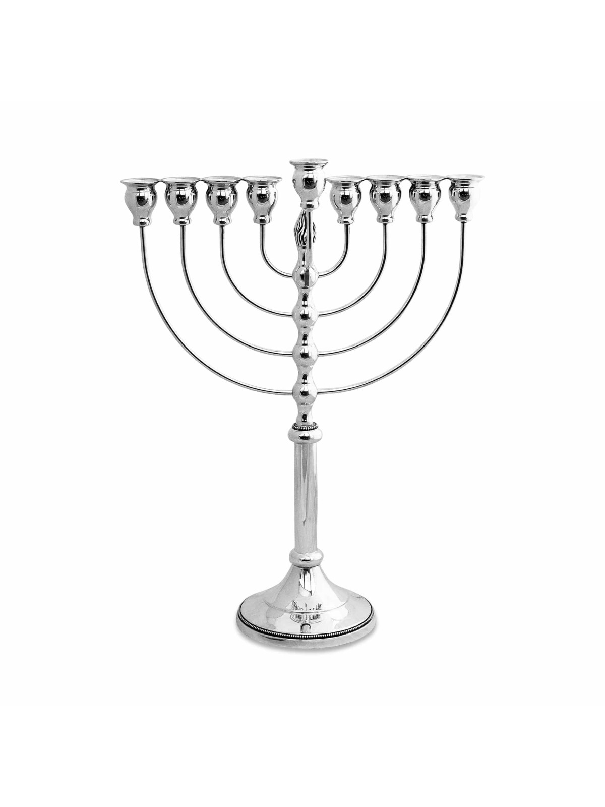Tall Sterling Silver Hanukkah Menorah , Avshalom Hadad , Israeli Judai