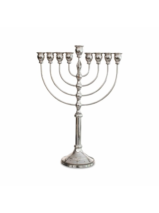 Grande menorah de Hanoukka en argent sterling, Avshalom Hadad, Judaï israélien