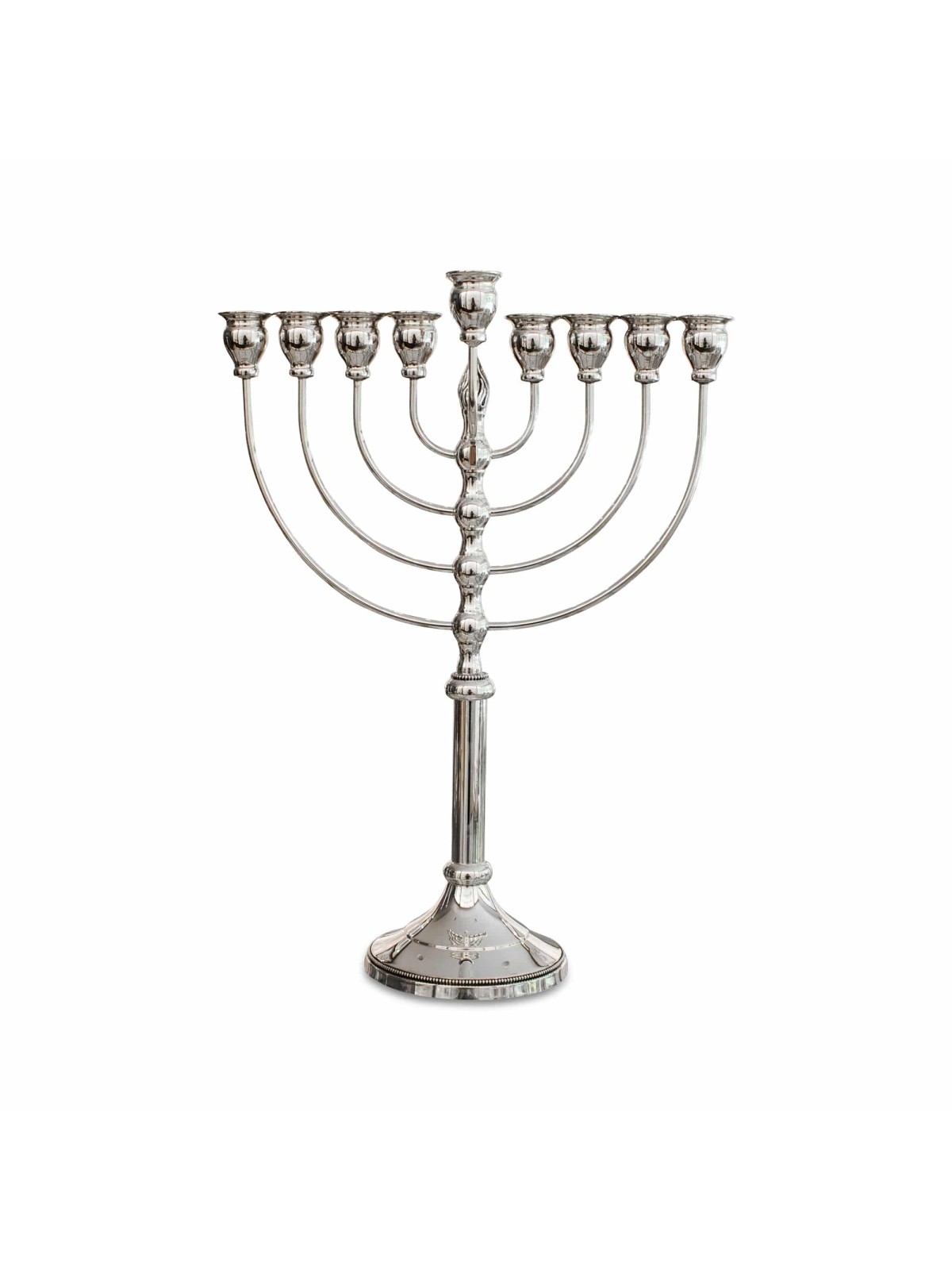 Tall Sterling Silver Hanukkah Menorah , Avshalom Hadad , Israeli Judai