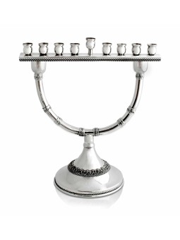Large Filigree Menorah & Shabbat Candlesticks , Hanukkah Gifts , Israe