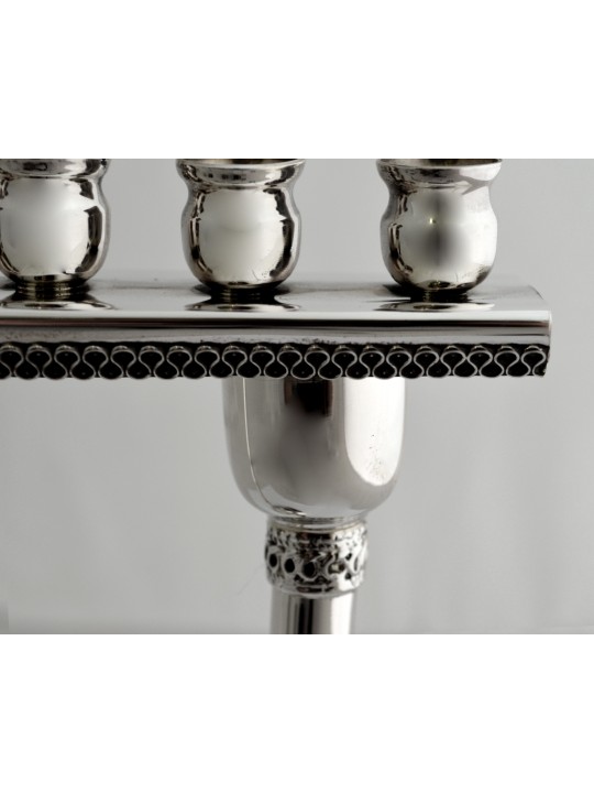 Large Filigree Menorah & Shabbat Candlesticks , Hanukkah Gifts , Israe