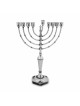 Menorah en argent avec design en filigrane, cadeaux de Hanoukka, Judaica israélienne