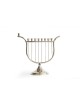 Menorah de Hanoukka en argent sterling en forme de harpe, cadeaux de Hanoukka, Israël