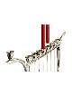 Harp Shaped Sterling Silver Hanukkah Menorah , Hanukkah Gifts , Israel