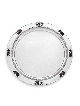 Round Large Silver Plate for Liquors with Amethyst , Tu B'Av Gifts , I