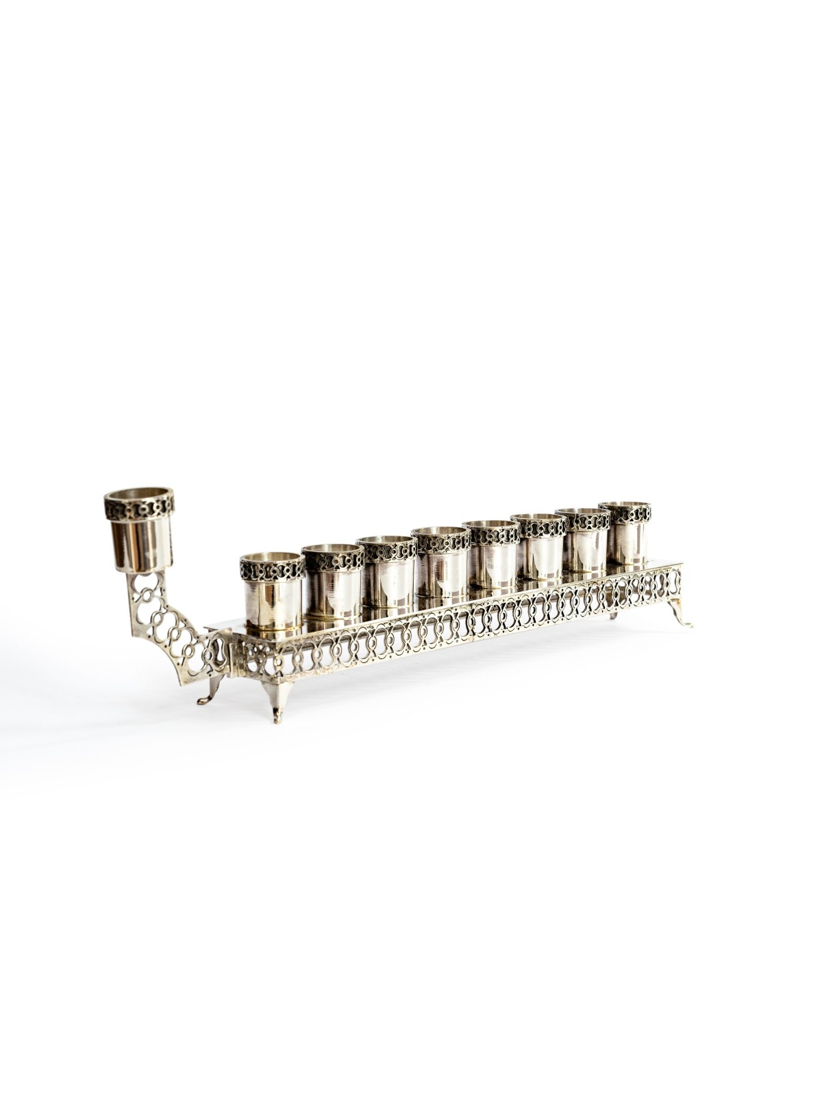Filigrane Menorah de Hanoukka en argent sterling, cadeaux de Hanoukka, J israélien