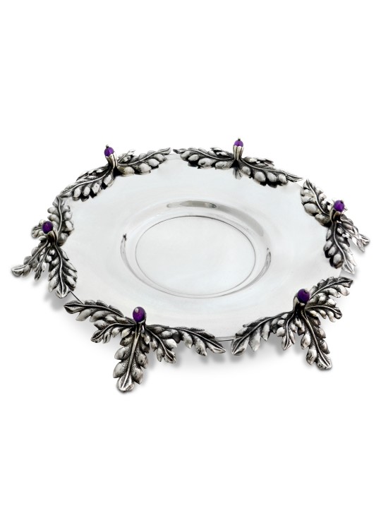 Sterling Silver Nature-Inspired Silver Plate , Tu B'Av Gifts , Israeli