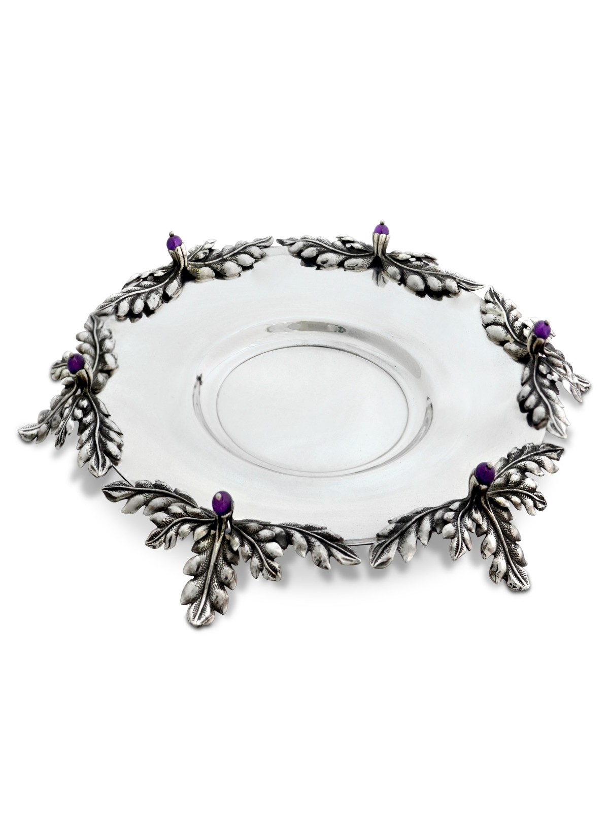 Plaque d’argent inspirée de la nature en argent sterling, cadeaux Tu B'Av, israélien