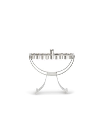 Modern Menorah with Cut Out Blessing , Modern Hanukkah Menorahs , Isra