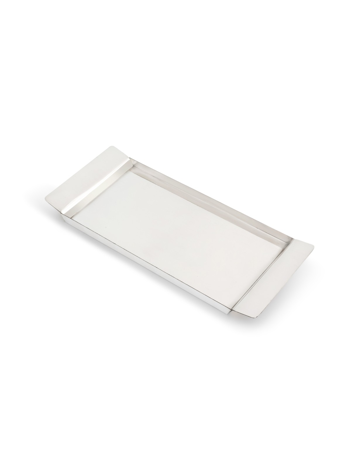 Large 925 Sterling Silver Smooth Candlesticks Tray , Tu B'Av Gifts , I