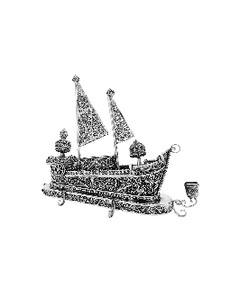 Luxurious Sterling Silver Sailboat Menorah with Dr , Modern Hanukkah M