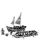 Luxueuse menorah de voilier en argent sterling avec Dr, Hanukkah moderne M
