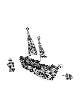 Luxueuse menorah de voilier en argent sterling avec Dr, Hanukkah moderne M