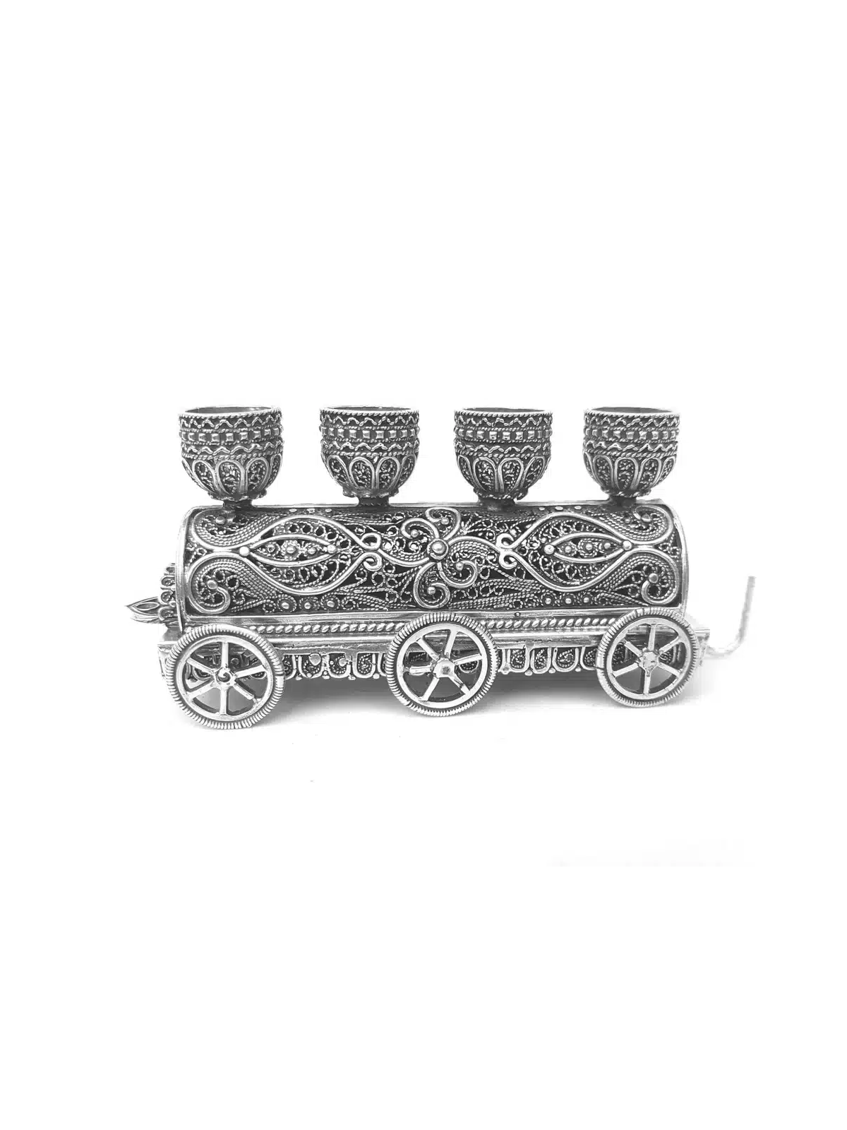 Train Shape Hanukkah Menorah from Pure Silver - Sp , Tu B'Av Gifts , I