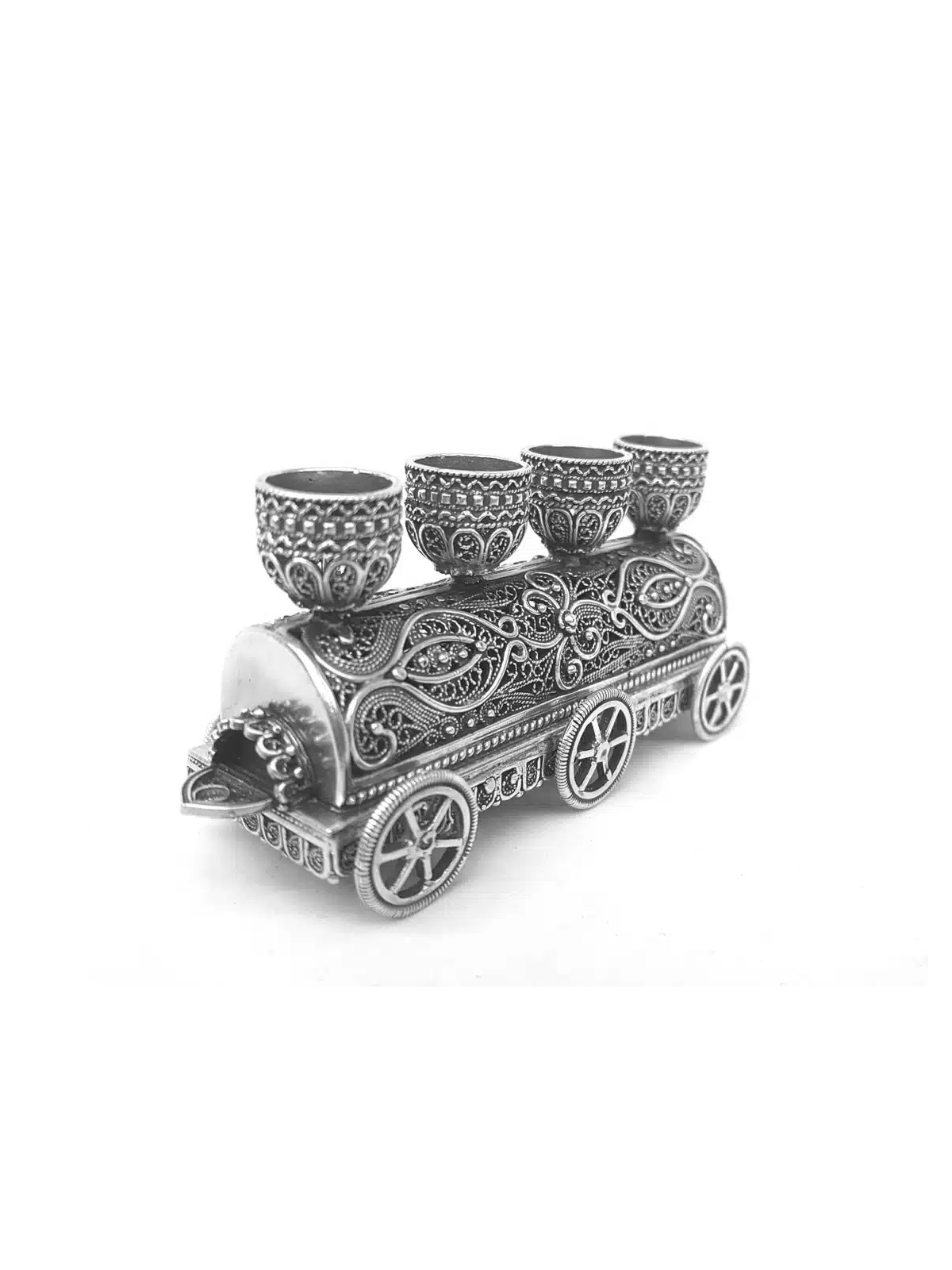 Menorah de Hanoukka en forme de train en argent pur - Sp , Cadeaux Tu B'Av , I